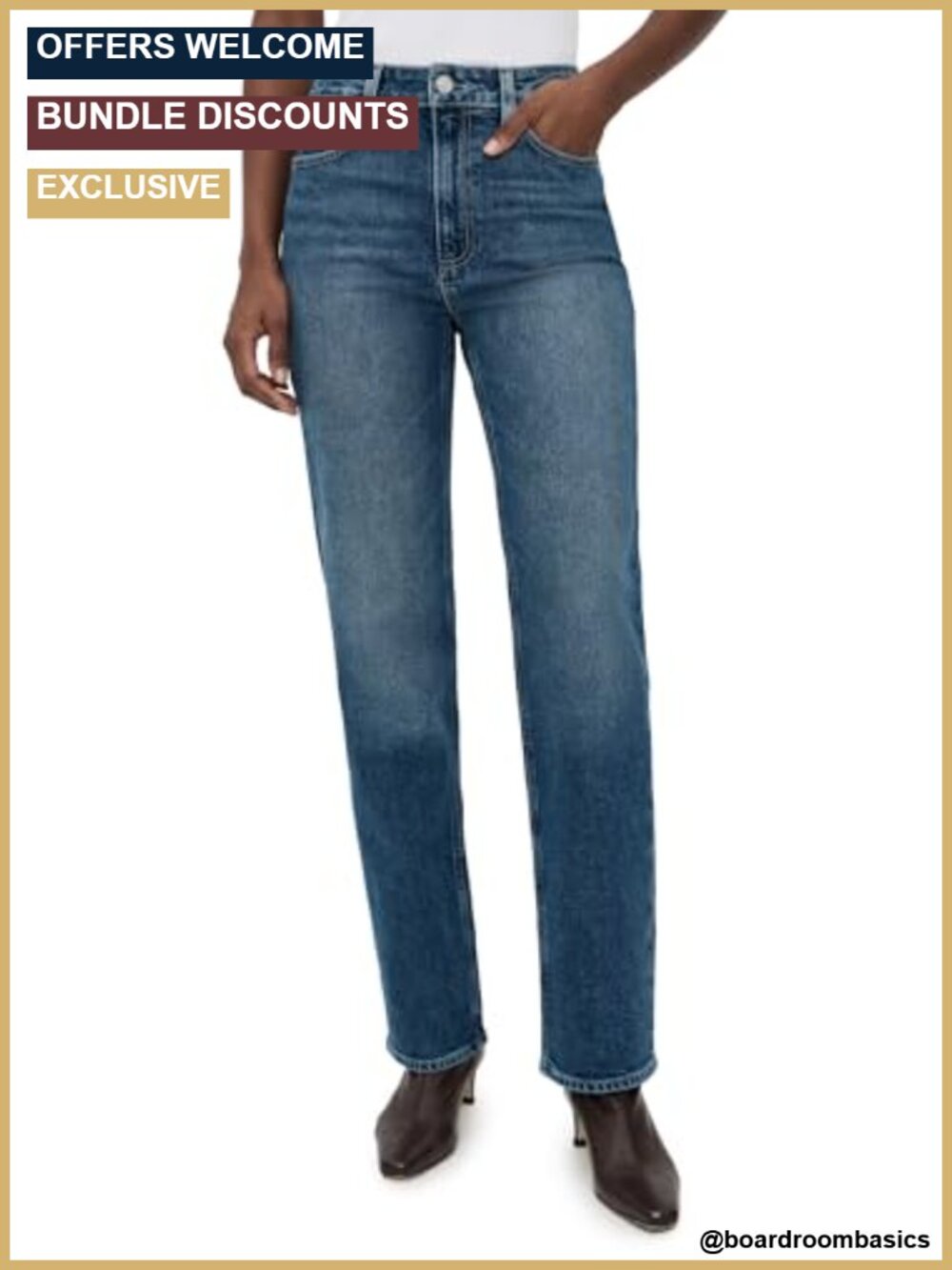 PAIGE Stevie 31" High Rise Straight Leg Jeans Cotton Blend